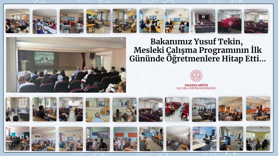 Bakanımız, Mesleki Çalışma Programında Öğretmenlere Hitap Etti